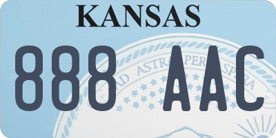 KS license plate 888AAC