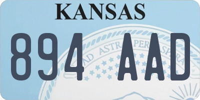 KS license plate 894AAD
