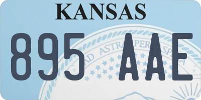 KS license plate 895AAE