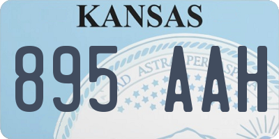 KS license plate 895AAH