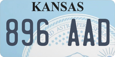 KS license plate 896AAD