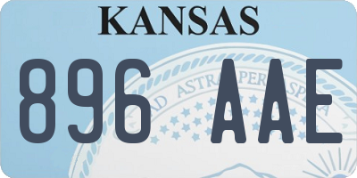KS license plate 896AAE