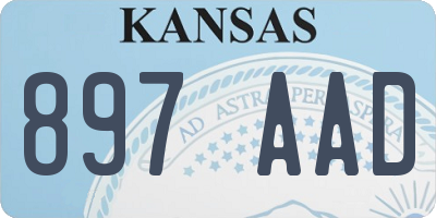 KS license plate 897AAD