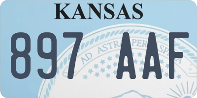 KS license plate 897AAF