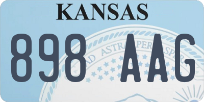 KS license plate 898AAG