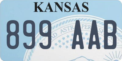 KS license plate 899AAB
