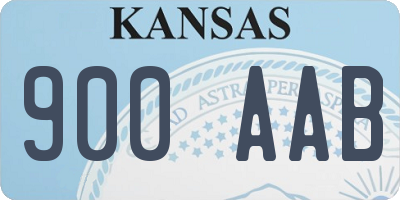 KS license plate 900AAB