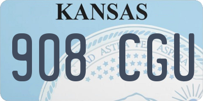 KS license plate 908CGU