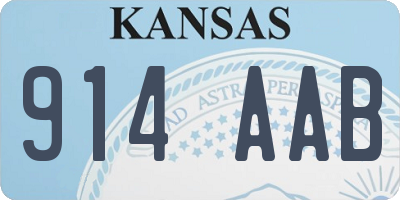 KS license plate 914AAB