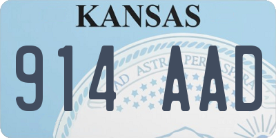 KS license plate 914AAD