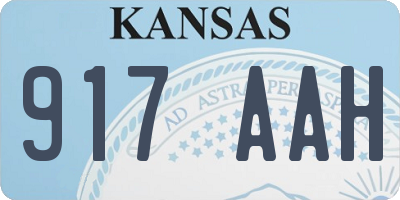KS license plate 917AAH