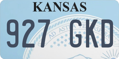 KS license plate 927GKD