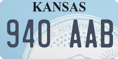 KS license plate 940AAB