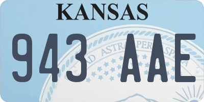 KS license plate 943AAE
