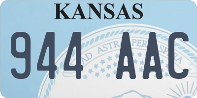 KS license plate 944AAC