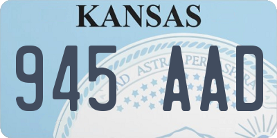 KS license plate 945AAD
