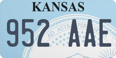KS license plate 952AAE