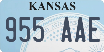 KS license plate 955AAE