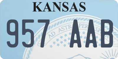 KS license plate 957AAB