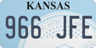 KS license plate 966JFE