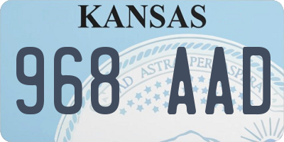 KS license plate 968AAD