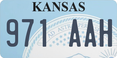 KS license plate 971AAH