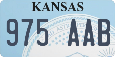 KS license plate 975AAB