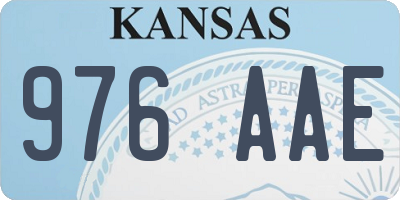 KS license plate 976AAE
