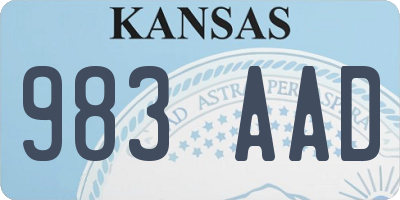 KS license plate 983AAD