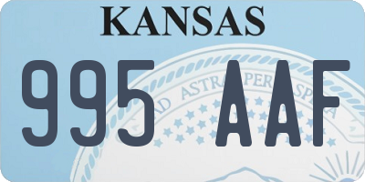 KS license plate 995AAF