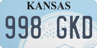 KS license plate 998GKD