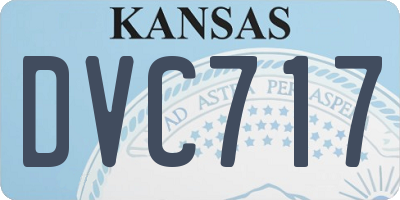 KS license plate DVC717