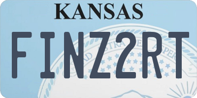 KS license plate FINZ2RT