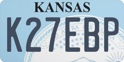 KS license plate K27EBP