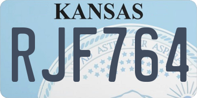 KS license plate RJF764