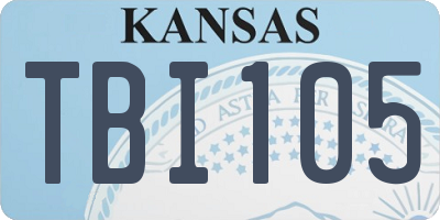 KS license plate TBI105