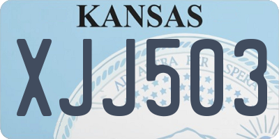 KS license plate XJJ503