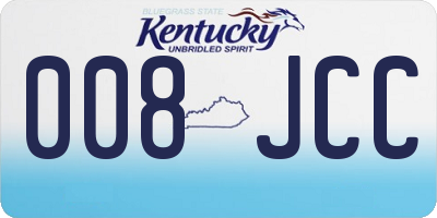 KY license plate 008JCC