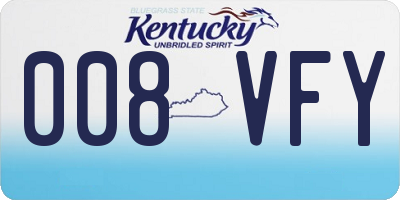 KY license plate 008VFY