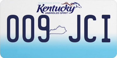 KY license plate 009JCI