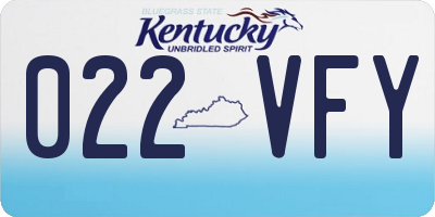 KY license plate 022VFY