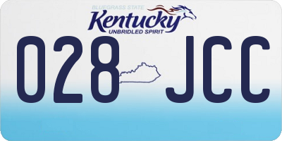 KY license plate 028JCC