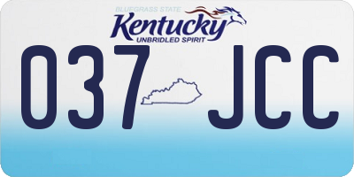KY license plate 037JCC