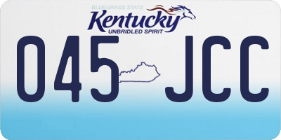 KY license plate 045JCC
