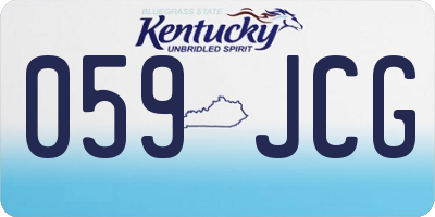 KY license plate 059JCG