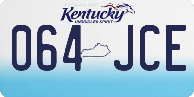 KY license plate 064JCE
