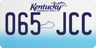 KY license plate 065JCC