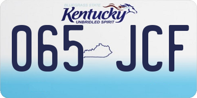 KY license plate 065JCF