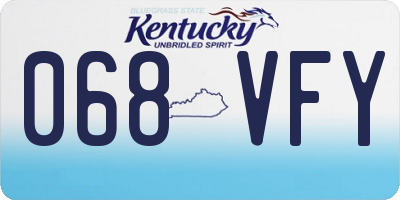 KY license plate 068VFY