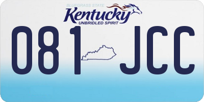 KY license plate 081JCC